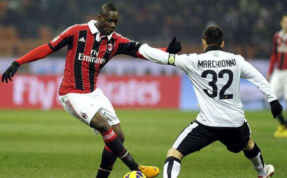 Balotelli-Marchionni - Milan-Parma - Serie A (Getty Images)