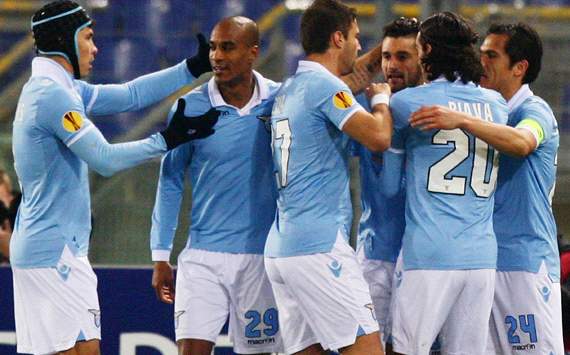 Lazio celebrating