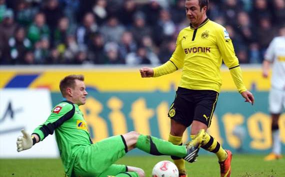 Mario Götze, Andre ter-Segen; Gladbach - Dortmund