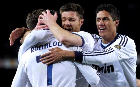 Real Madrid celebrates against Barcelona - Clasico