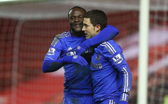 FA Cup, Middlesbrough v Chelsea, Victor Moses and eden Hazard