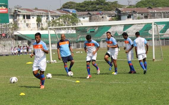 Indian national team training in Yangon