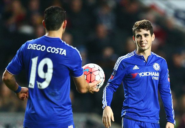 MK Dons 1-5 Chelsea: Oscar hits hat-trick in Blues romp
