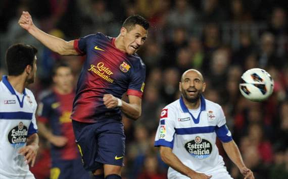 Alexis Sánchez, en el Barcelona-Deportivo