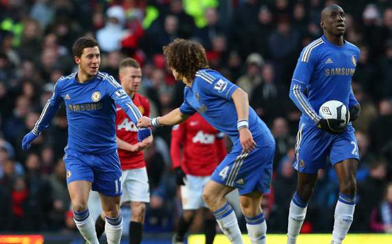 FA Cup: Demba Ba - David Luiz - Eden Hazard, Manchester United v Chelsea