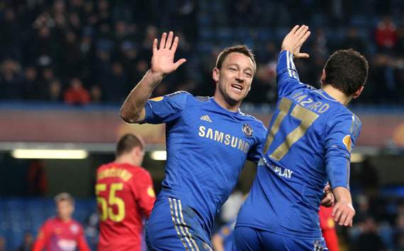 EFA Europa League Round : John Terry - Eden Hazard Chelsea v FC Steaua Bucuresti