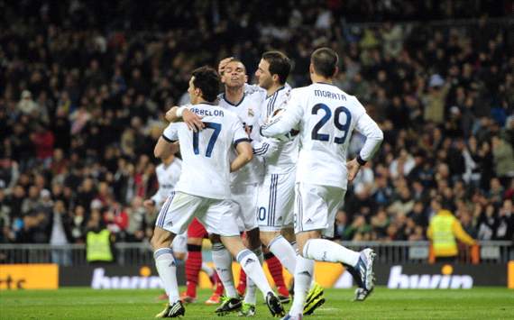 Real Madrid celebra el gol ante el Mallorca - Liga BBVA