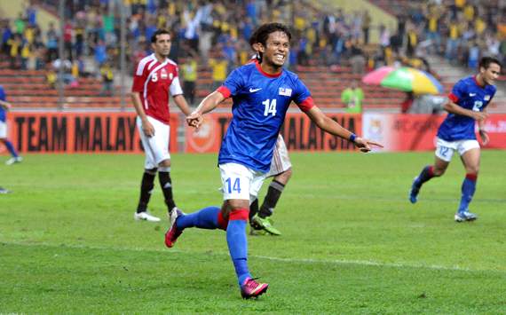 Khyril Muhymeen celebrating his goal