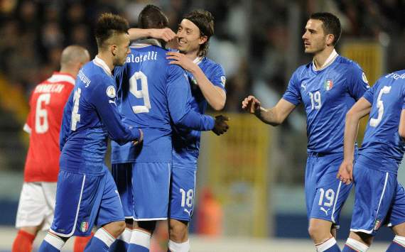 Italy players celebrating - Malta-Italy