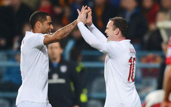 FIFA 2014 World Cup Qualifier - Montenegro v England, Glen Johnson and Wayne Rooney