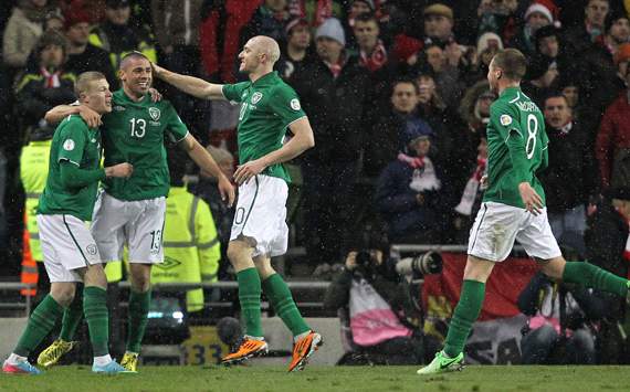 2014 FIFA World Cup Qualifier - Republic of Ireland v Austria, Jonathan Walters, James McClean