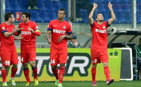 Inter players celebrating - Sampdoria-Inter