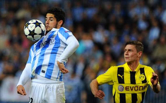 Isco y Lukasz Piszczek, Málaga-Borussia Dortmund