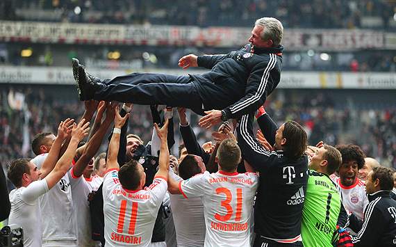 Festejo con Jupp Heynckes