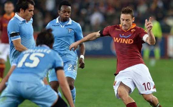 Francesco Totti during As Roma-Lazio