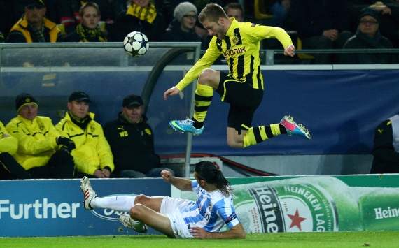 UEFA, Champions League, Borussia Dortmund vs. FC Malaga, Martin Demichelis; Jakub Blaszczykowski