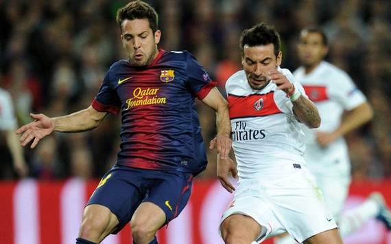 Champions League : Jordi Alba vs Ezequiel Lavezzi (FC Barcelona vs Paris SG)