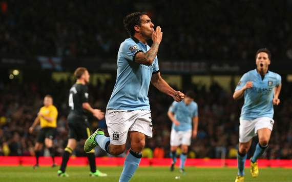 EPL - Manchester City v Wigan Athletic, Carlos Tevez