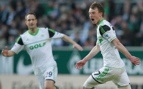 Maximilian Arnold trifft und jubelt für Wolfsburg