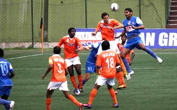 Angel Berlanga, Sandesh Jhingan, United Sikkim FC vs Sporting Clube de Goa, I-League