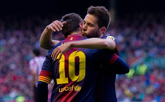 Jordi Alba, Lionel Messi | Athletic Bilbao v FC Barcelona