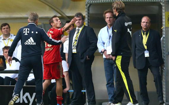 Bayern - Dortmund: Rafinha und Klopp diskutieren nach Gelb-Rot