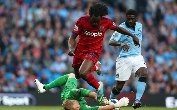 EPL : Manchester City v West Bromwich Albion, Joe Hart, Youssouf Mulumbu