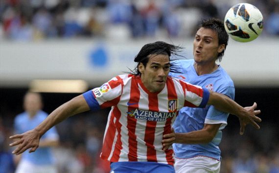 Radamel Falcao, en el Celta-Atlético Madrid