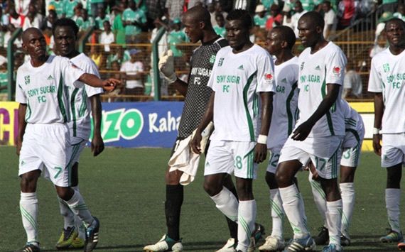 Sony Sugar players after a league match.