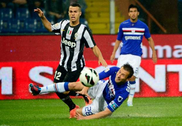 Giovinco e Gastaldello in Samp-Juventus (Serie A)