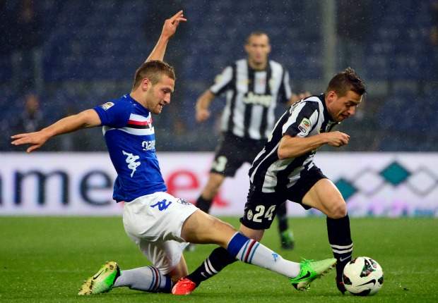 Giaccherini in Samp-Juventus (Serie A)