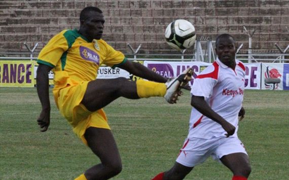 Mathare United defender Edgar Ochieng against Western Stima..