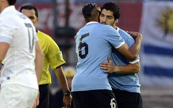 Friendly : Luis Suarez & Alvaro Pereira (Uruguay vs France)