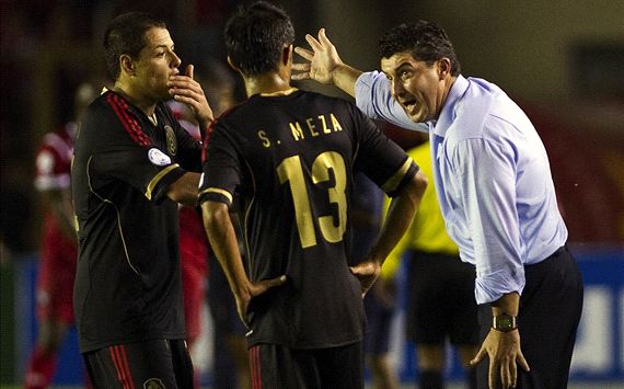 Javier 'Chicharito' Hernandez, Severo Meza, Jose Manuel 'Chepo' de la Torre, Mexico