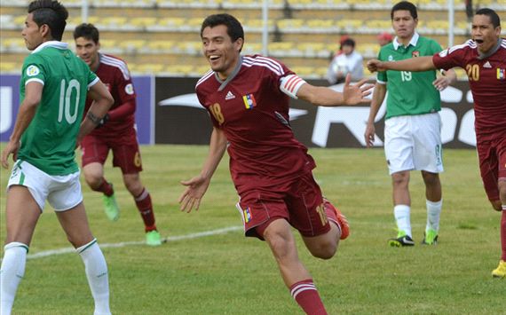 El festejo de Arango - Bolivia vs Venezuela