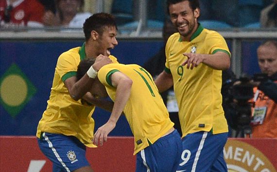 Brazil v. France - Neymar, Fred, Oscar
