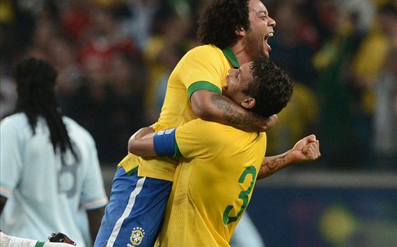 Brazil v. France - Thiago Silva, Marcelo