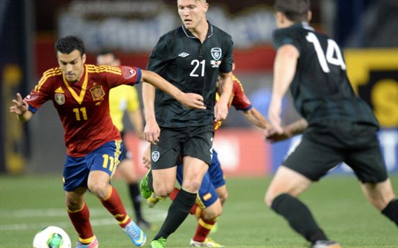 Pedro y Hendrick, durante el España - Rep.Irlanda