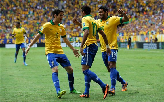 Neymar, Hulk, Osar - Brazil vs Japan, 2013 FIFA Confederations Cup