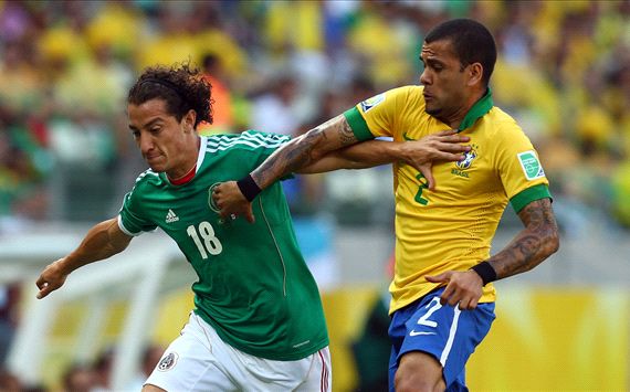 Andrés Guardado, Dani Alves - Brazil vs Mexico, 2013 Confederations Cup