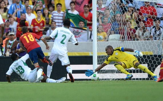 Jordi Alba marca ante Nigeria para España en la Copa Confederaciones