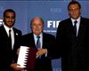Sheikh Mohammed bin Hamad Al Thani WithSepp Blatter and Jérôme Valcke - World Cup 2022 @ Qatar 