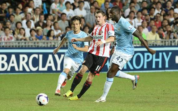 Manchester City vs Sunderland, David Silva & Adam Johnson
