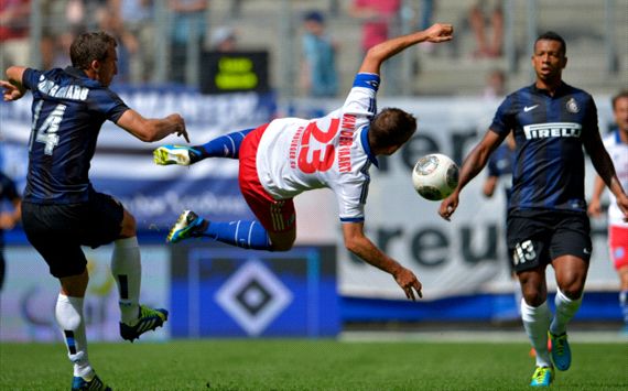 Hugo Campagnaro, Rafael Van der Vaart, Fredy Guarin - Hamburg-Inter