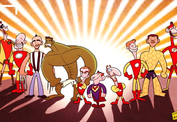 Messi, Cristiano Ronaldo y todo el Top 10 del Goal 50, caricaturizado.