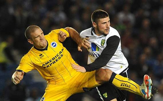 Pre Season Friendly - Brighton & Hove Albion v Norwich City, Gary Hooper and Adam El-Abd