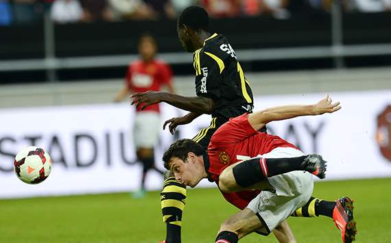 AIK vs Manchester United, Angelo Henriquez and Ebeneser Ofori