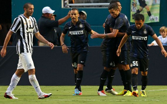 Inter players celebrating - Juventus-Inter