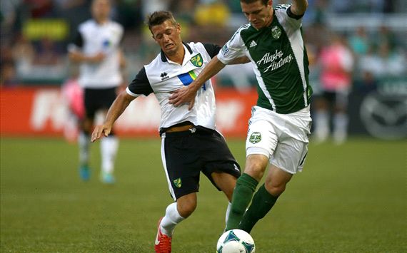 Will Johnson, Wes Hoolahan; Portland Timbers - Norwich City
