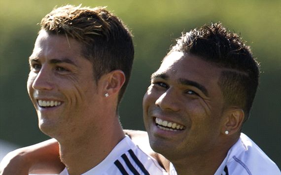 Real Madrid stars Cristiano Ronaldo and Casemiro